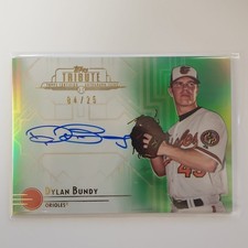 Topps 2014 Tribute Autographs Dylan Bundy #TA-DB Green /25 Orioles Baseball