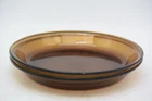 2 Vintage Fire King Amber Glass 9" Pie Plates #460 Anchor Hocking Made USA MCM