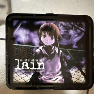 Serial Experiments Lain Metal Lunchbox Tin Carry Case Black w/ Handle