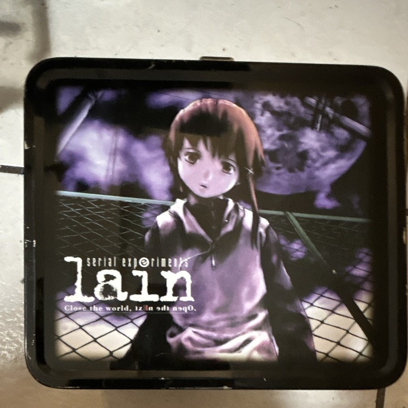 Serial Experiments Lain Metal Lunchbox Tin Carry Case Black w/ Handle