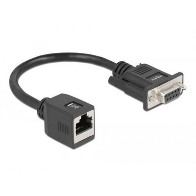 Delock 64122 Serial Adapter [1x 9-Pin SUB-D Socket - 1x RJ45 Socket] 20cm