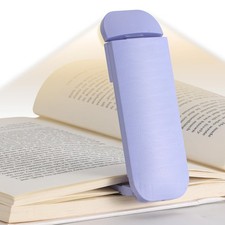 Purple Clip-On Book Light Rechargeable LED 3 Color Modes 5 Brightness Levels