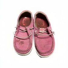 Hey Dude Wendy Youth Shoes K11 K12 Girls Pink Used Slip On