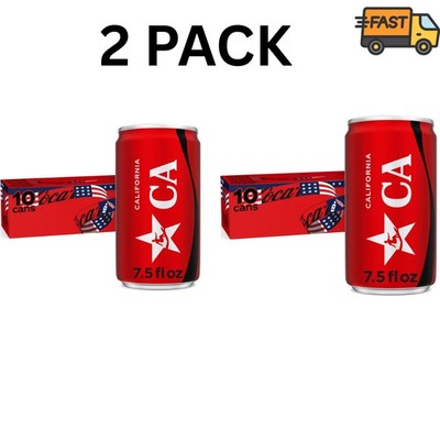 Coca-Cola Zero Sugar Mini Cans Soft Drink, 7.5 fl oz, 2 Pack