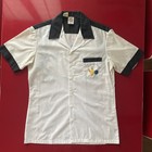1970-80s Vintage Kennington Bowling Shirt, Never Worn, Black/Cream, Size M