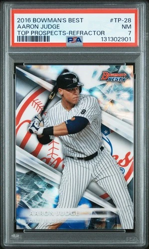 2016 BOWMAN'S BEST TOP PROSPECTS TP-28 AARON JUDGE REFRACTOR PSA 7 2901