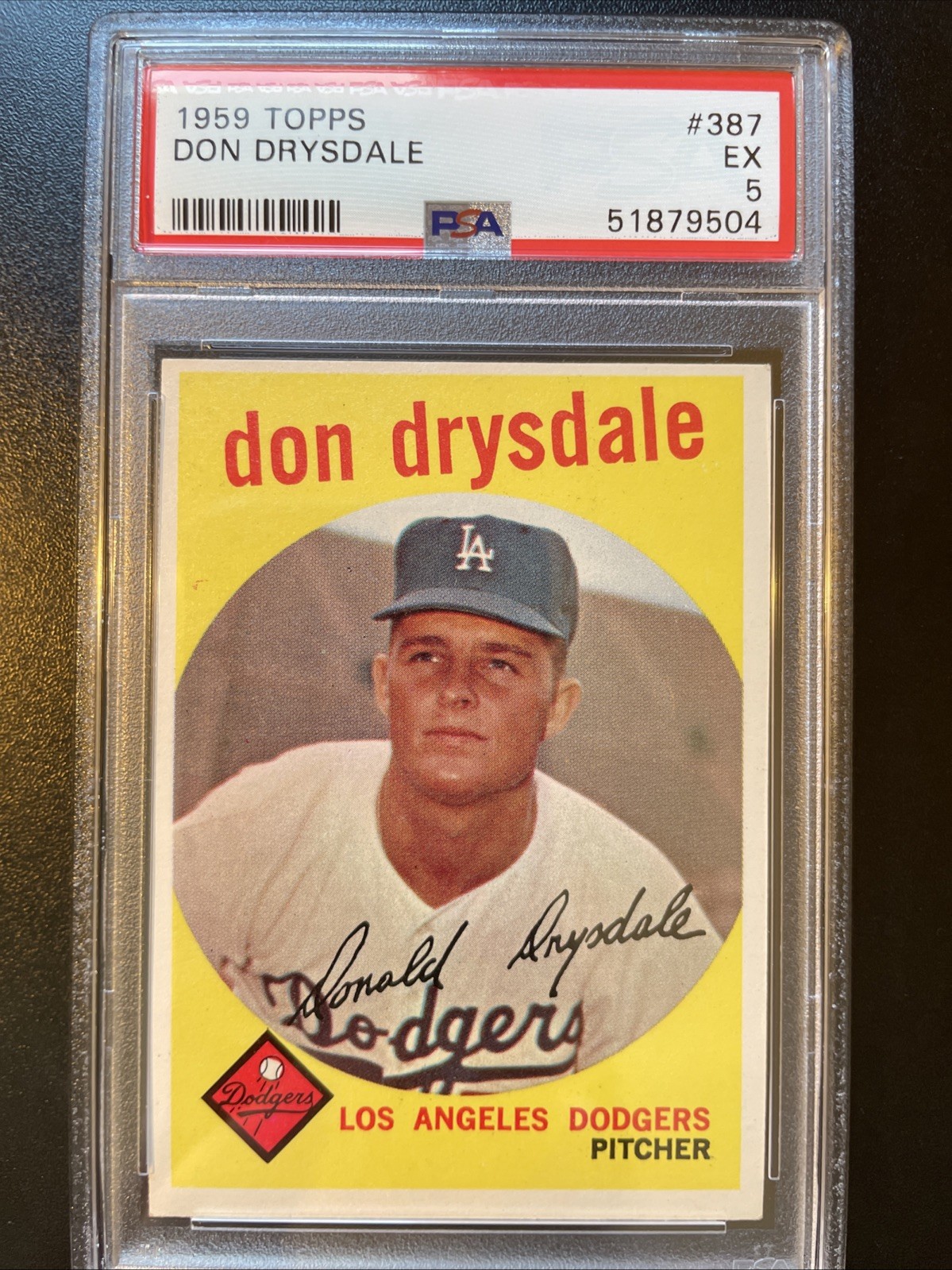 1959 Topps Don Drysdale #387  PSA 5