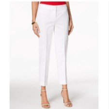 Nine West White Lily Straight Leg Crop Dress Pants 2