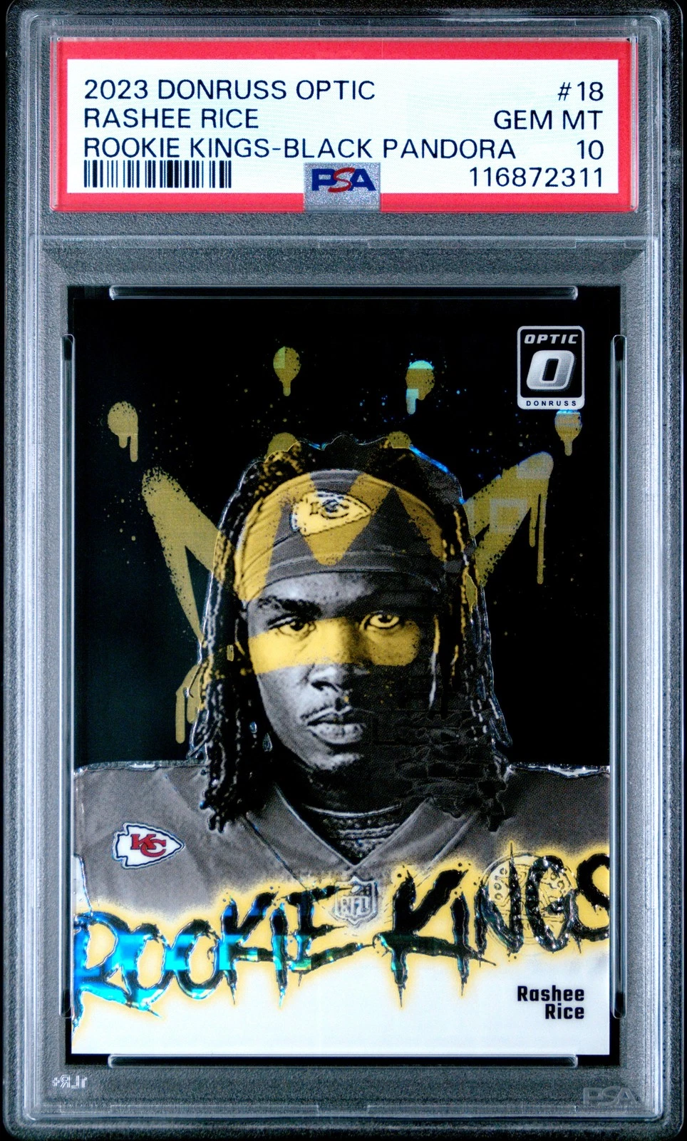 Rashee Rice Panini Donruss Optic Rookie Kings #18 Black Pandora