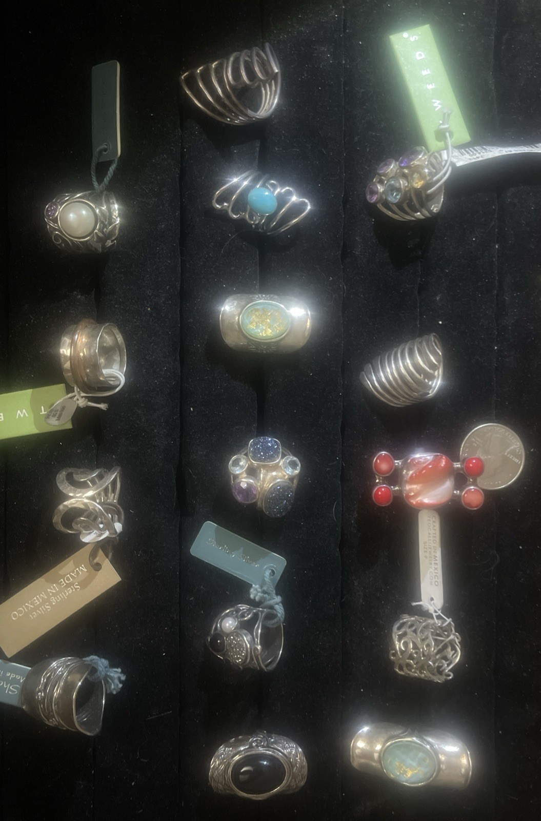 Large Designer Sterling Silver Ring Collection - image 1