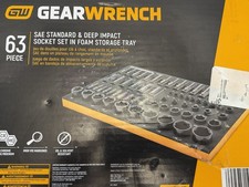 Gearwrench 63 Piece Gwmsisksae 14-38-12 Sae Standarddeep Impact Free Shipn Gearwrench 63 Piece Gwmsisksae 14-38-12 Sae Standarddeep Impact Free Shipn