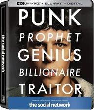 The Social Network (Steelbook) [New 4K UHD Blu-ray] Ltd Ed, With Blu-Ray, Stee