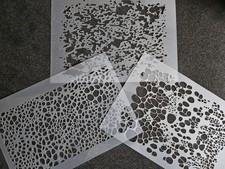 Organic Cells Stencils, Re-usable - Crafting - Airbrush - Decoration