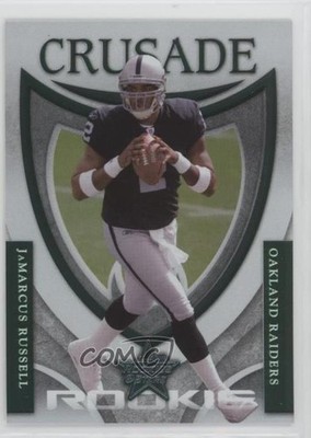 2007 Leaf Rookies & Stars Rookie Crusade Green 53/100 JaMarcus Russell RC g2u