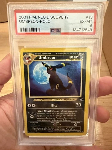 2001 POKEMON NEO DISCOVERY #13 UMBREON-HOLO PSA 6