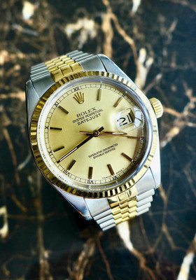 A STUNNING GENTS 1979 ROLEX OYSTER PERPETUAL DATE-JUST REF. 16013F STEEL & GOLD