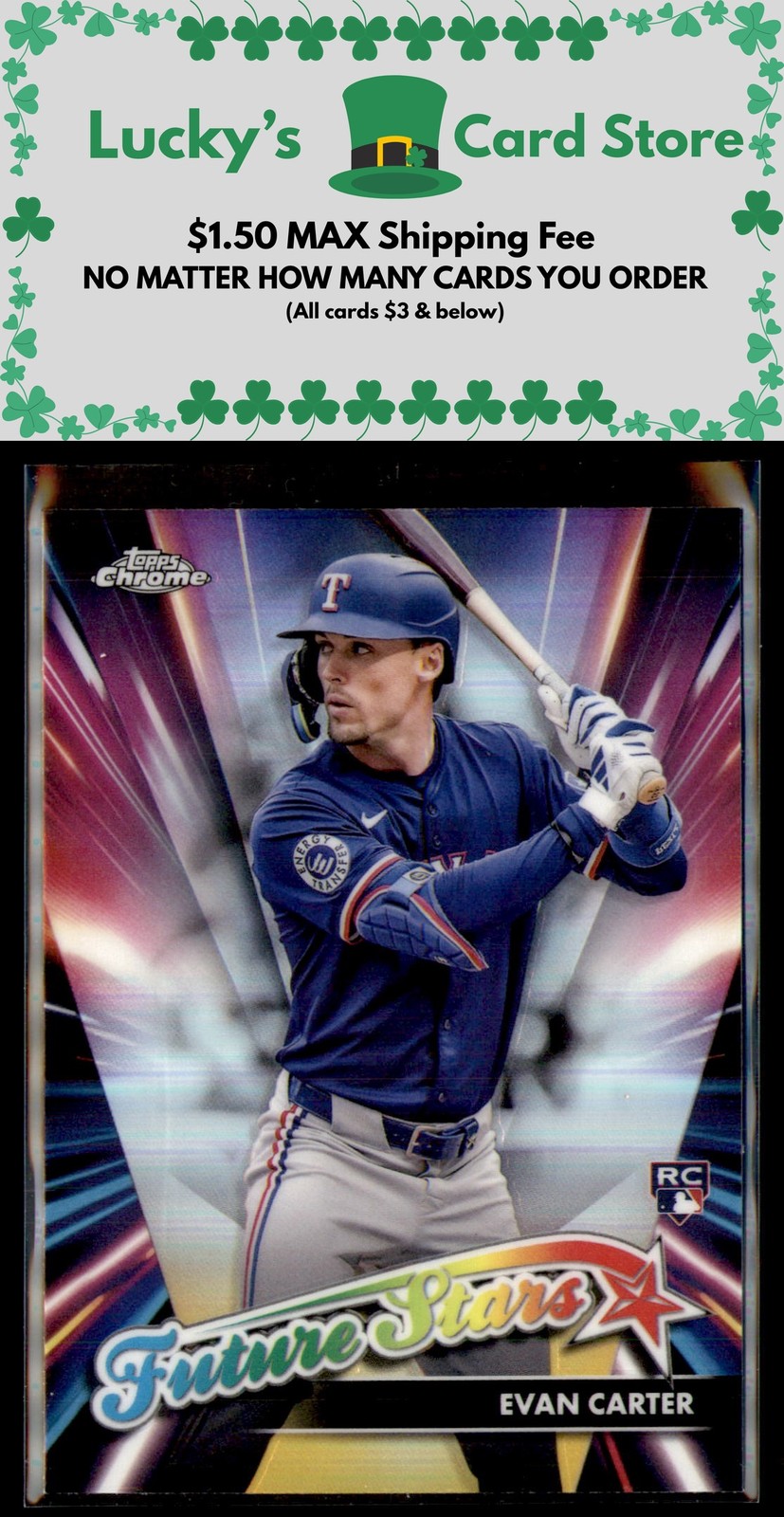 2024 Topps Chrome Update #FSU-13 Evan Carter Future Stars Rookie