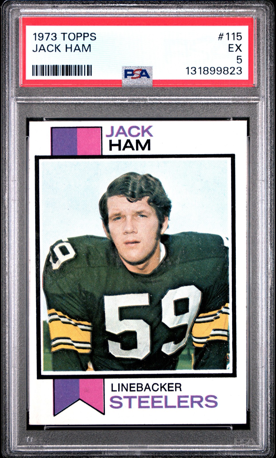 1973 Topps #115 Jack Ham Rookie RC Pittsburgh Steelers (HOF) PSA 5 EX