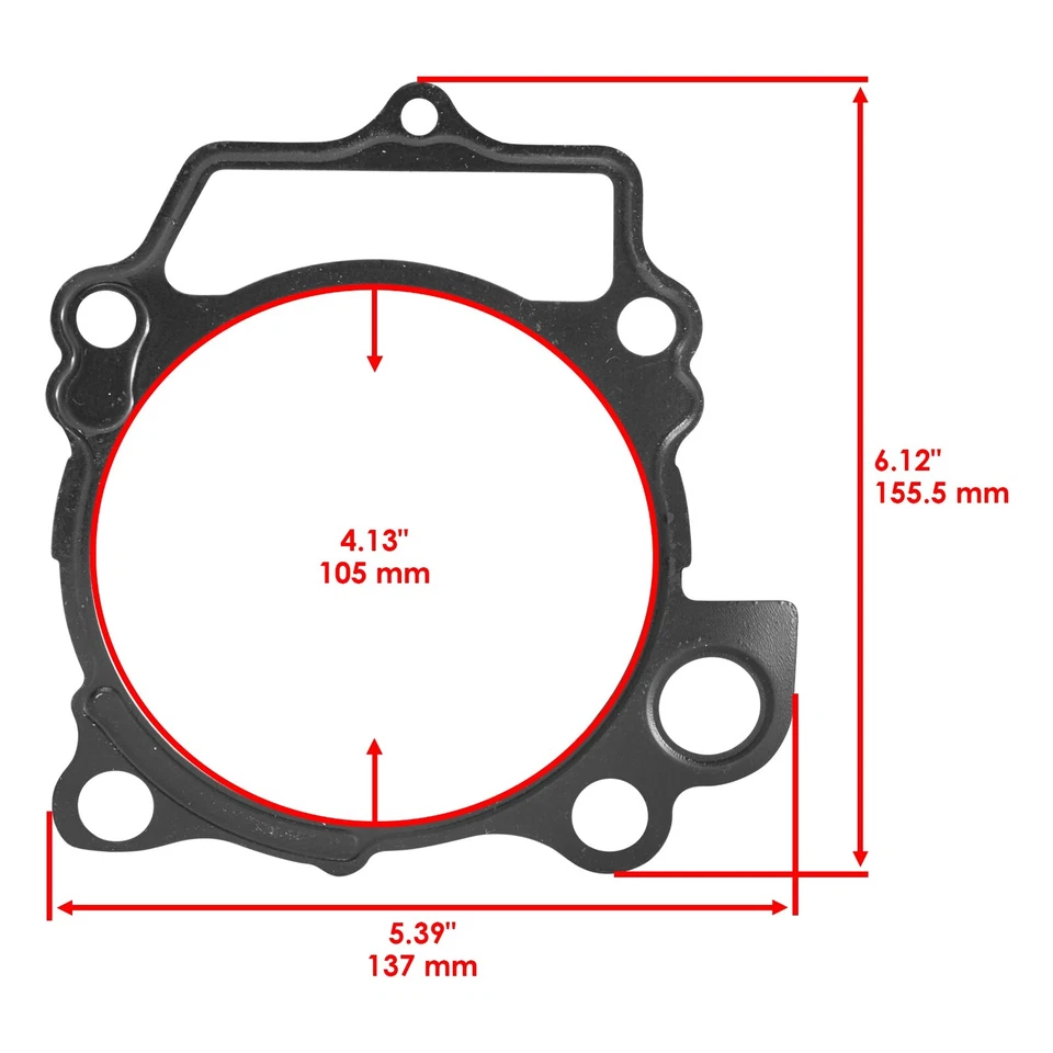 Cylinder Head Gasket fits Yamaha WR450F Wr 450F 2007 2008 2009 2010 2011 - 2015 - Image 3 of 4