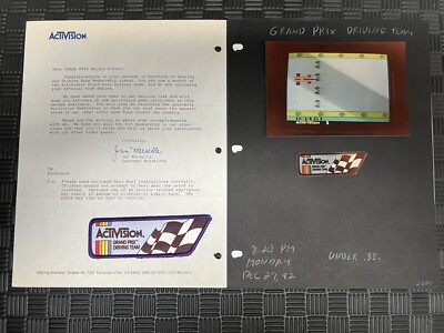 Patch Brodé Activision Grand Prix – Jeu Vidéo Atari – Promotion D'époque