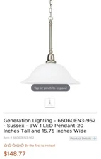 Sussex 20 Pendant Light in Brushed Nickel