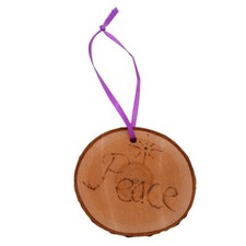 Peace Handmade Wood Ornament Handmade Ornie Holidays Christmas Tree