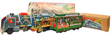 1960's Lot of 3 tin lithographed Japanese Trains with Original Boxes