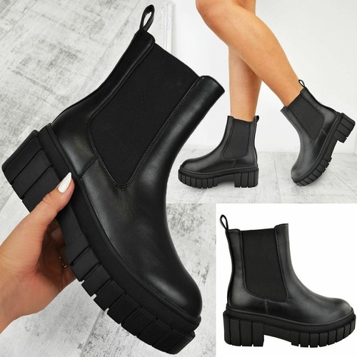 cleated sole chelsea boot