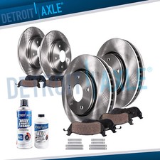 Front & Rear Brake Rotors + Ceramic Pads For 2003 2004 2005 2006 Jeep Wrangler