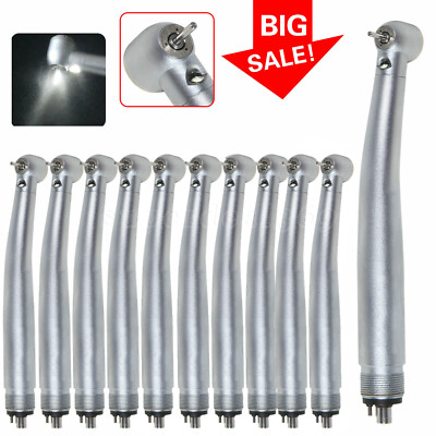 1-10X Dental LED Fiber Optic E-generator High Speed Handpiece Turbine 2/4H ty