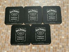5 JACK DANIEL'S BEER MATS FROM 2020 FROM BELGIUM