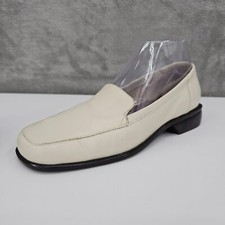Westies Delbert Loafers 7.5 M Ivory Cream Leather Slip On Retro 90s Y2K Quality