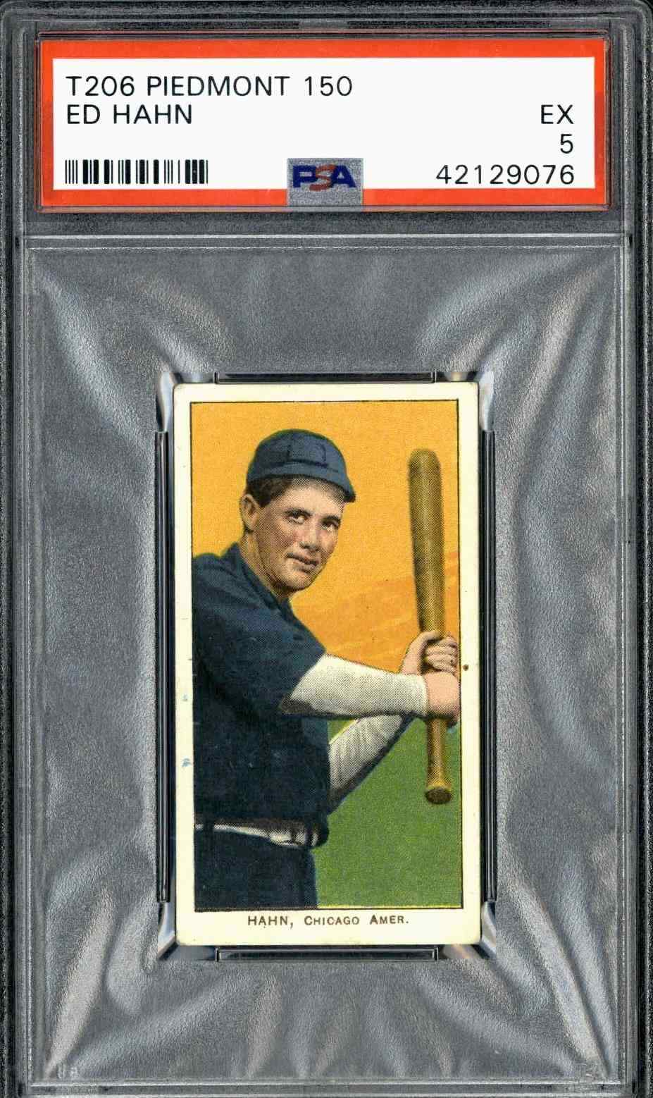 1909 T206 Ed Hahn - PSA 5