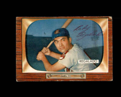 Rudy Regalado Signed 1955 Bowman Cleveland Autographed