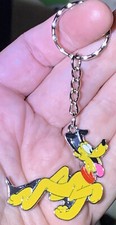 Large Silver Mickey Mouse’s Pluto Dog Pendant On Silver Split Keychain!!