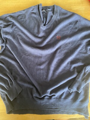Baumwolle Seide Strickpullover Dunkelblau 2xl XXL CHAPS