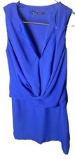 Black Halo Size 2 Women’s Royal Blue Sleeveless Mini Dress Blousy
