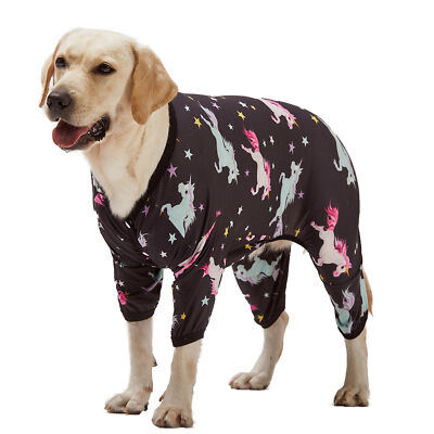 LovinPet Large Dog Pajamas All-Season Knit 4-Leg Breathable Summer for Big Dogs