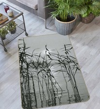 3D Lake Gray Leaves NAO5017 Game Rug Mat Elegant Photo Carpet Mat Fay