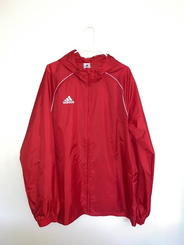 Red Adidas Windbreaker Jacket Size 