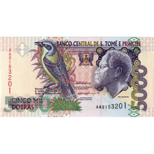 [#333407] Billet, Sao Tomé-et-Principe, 5000 Dobras, 1996, 1996-10-22, KM:65b, N - Bild 1 von 2