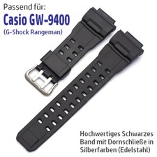 Cinturino adatto per orologio Casio GW-9400-1 / GW-9400 / GW-9300, nero ⭐ ⭐ ⭐ ⭐ ⭐