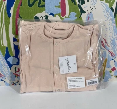 Pehr Baby One-Piece Essentials Romper Powder Pink Long Sleeve Organic PICK SIZE