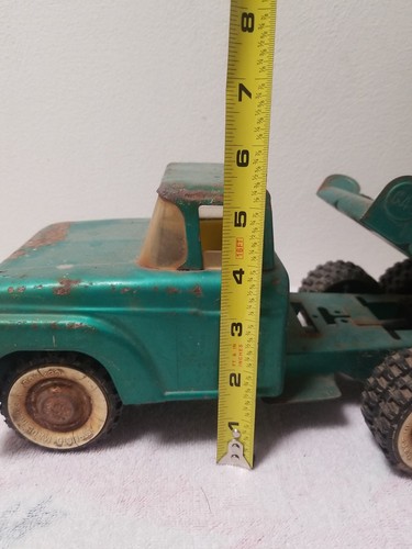 VTG Structo Ready Mix Concrete Cement Mixer Truck Green Pressed Steel - Picture 7 of 15
