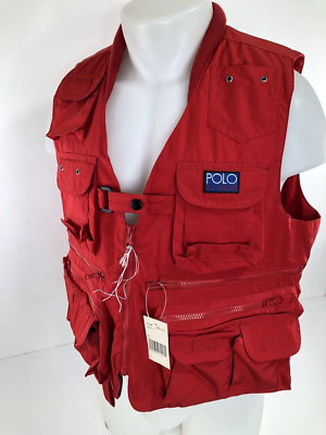 POLO RALPH LAUREN - HI TECH - Vintage NEW w TAGS - M Fishing Vest