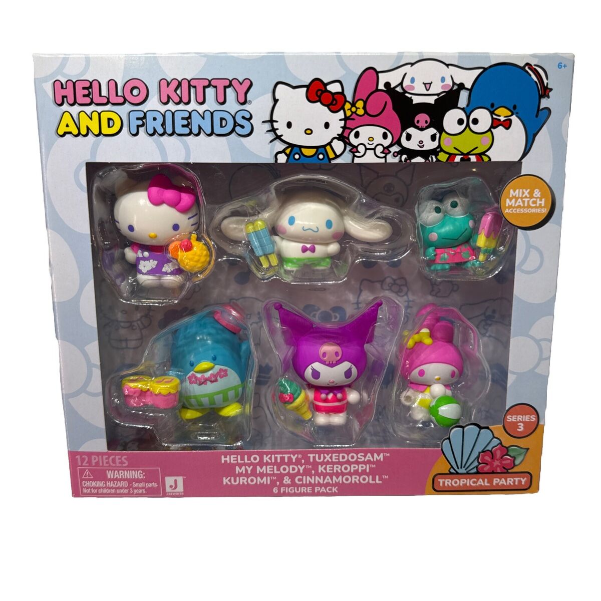 Jazwares Hello Kitty and Friends NEON TROPICAL PARTY Series 3 NEW