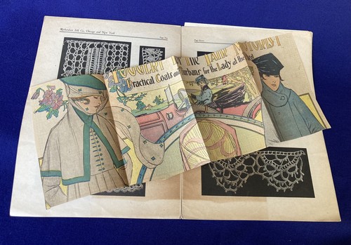 4 alte Waffelweben Filet Häkelmotive Hefte 1916 1934 wie besehen Lot - Bild 10 von 24