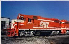 Vintage Postcard Toledo Peoria & Western Train Railroad Locomotive