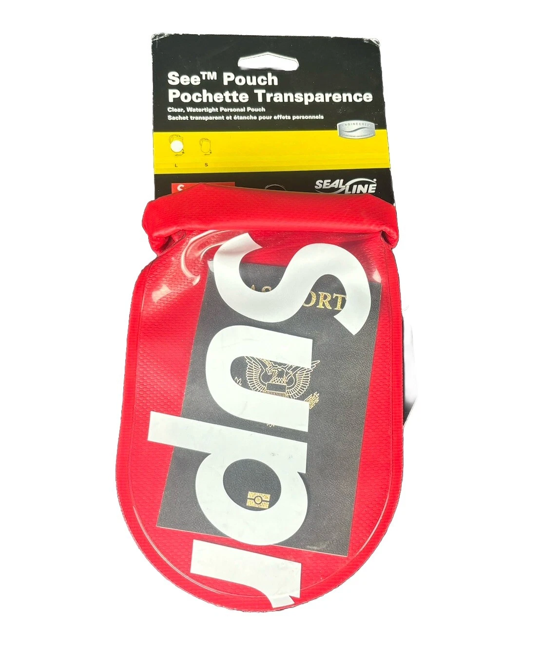 Supreme SS18 Sealine voir pochette grande pochette étanche rouge authentique