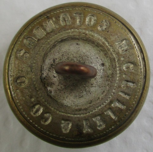USA, 1870-1890 Period:"IOWA STATE SEAL BRASS BUTTON" (Large, 23mm, American) - Picture 2 of 4